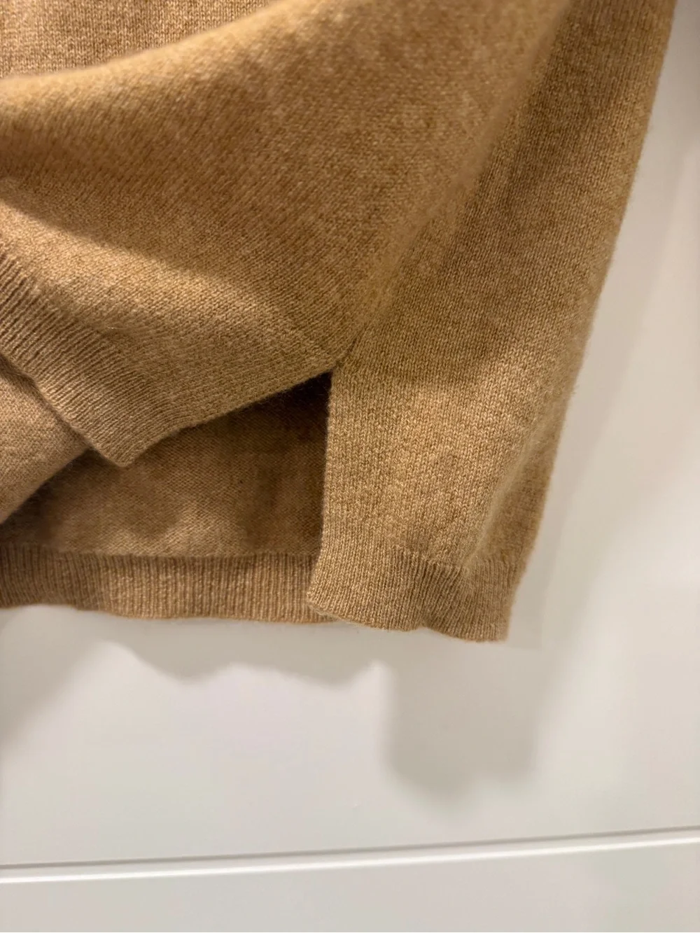 J. Crew Camel/Tan 100% Cashmere Crewneck Sweater